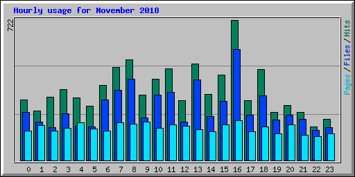 Hourly usage for November 2018