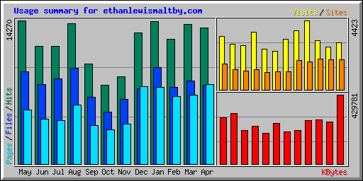 Usage summary for ethanlewismaltby.com