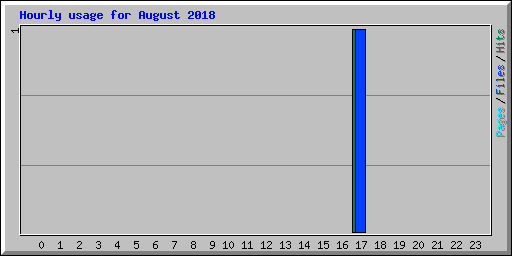 Hourly usage for August 2018